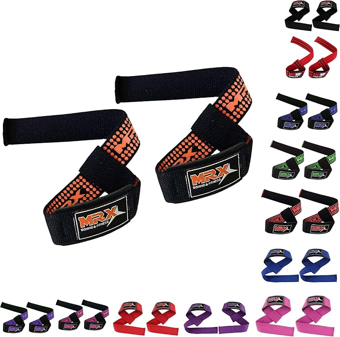 MRX Weight Lifting Bar Strap for Gym Workout Training Bodybuilding Deadlift Padded Straps Men/Women