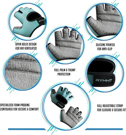 Minimal Weight Lifting Gloves,Short Micro Workout Gloves Grip Pads with Full Palm Protection & Extra Grip for Men Women Weightlifting,Gym,Exercise Training