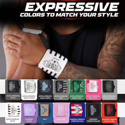 Bear Grips Wrist Wraps for Weightlifting | Weight Lifting Wrist Straps for Weightlifting | Extra Strength Gym Wrist Wraps | Two Wrist Wrap Per Pack | 12” & 18” | Lifting Wrist Wraps for Men & Women