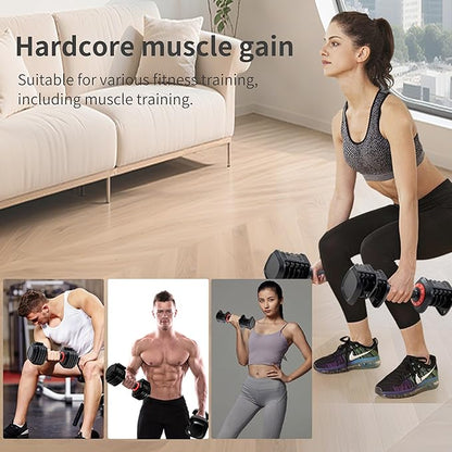 Shaking Weight Adjustable Dumbbell Set 22-66 lbs,Weight for Full Body Workout, Home Gym Equipment for Men & Women, Adjustable Weight for Arm & Core Training, Chest Exercise Equipment Fitness Dumbbells