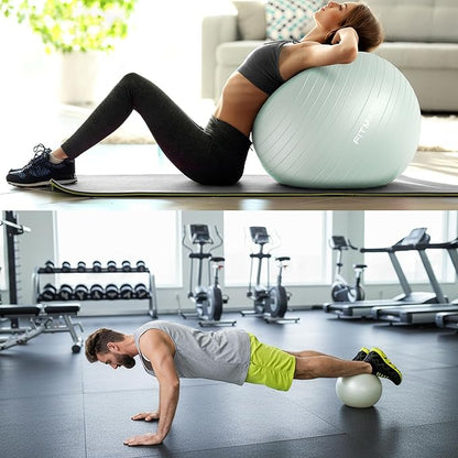 Exercise Balls Set 22-30 Inch & 9 Inch, Small Pilates Ball with Pump, Pregnancy Ball for Women, Yoga Balls for Exercise, Small Exercise Ball for Between Knees, Stability, Physio