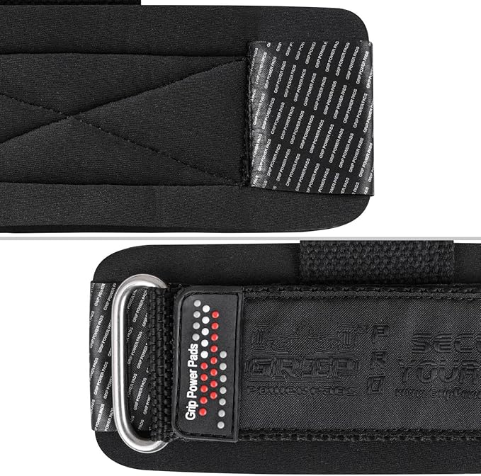 Gym Lifting Dowel Straps Neoprene Padded Wrist Wraps for Weight Training, Bodybuilding & Fitness – Wrist and Grip Support, 2 Pack (Jet Black)
