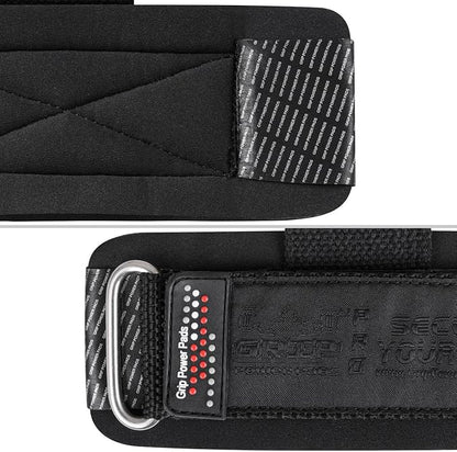 Gym Lifting Dowel Straps Neoprene Padded Wrist Wraps for Weight Training, Bodybuilding & Fitness – Wrist and Grip Support, 2 Pack (Jet Black)