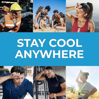 SHAKEitCOOL Original Cooling Towel – Be Cool in Style - Heat Relief, Soft, Lightweight, Sun Protection, Easy Clean - Perfect for Biking, Running, Yoga, Gym, Gardening - Eat.Sleep.Bike