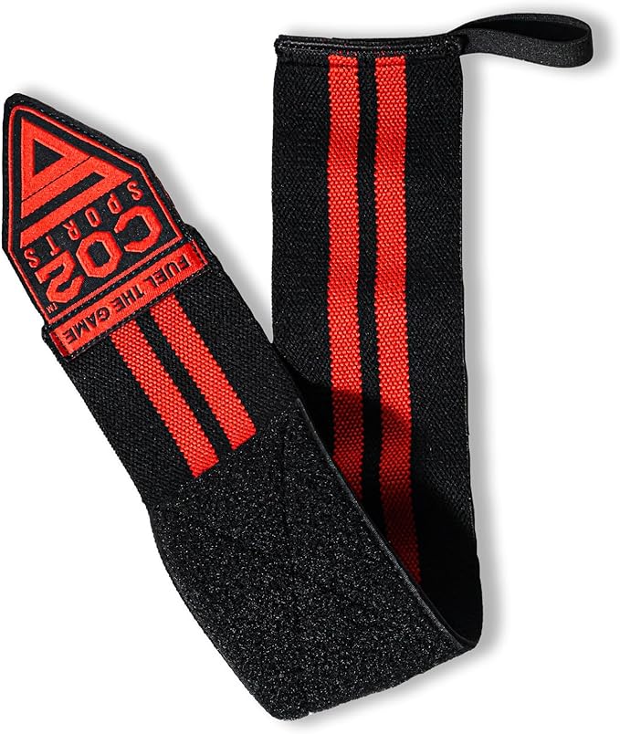 Wrist Straps for Weightlifting – 18” Heavy Duty Polyester Elastic Lifting Straps with Wrist Support, Gym Straps for Deadlifts, Pull Ups, Strength Training, Weight Lifting Accessories for Men & Women