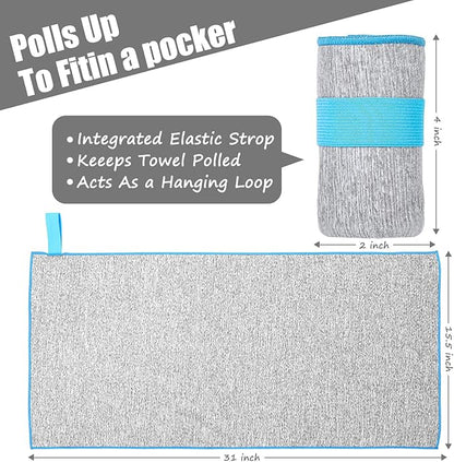 3 Pack Sweat Towel for Working Out Quick Dry Microfiber Gym Towels Men Women Fitness Exercise Tennis Weight Lifting Outdoor Cycling Hiking Fishing Towels(3 Pack(Grey))