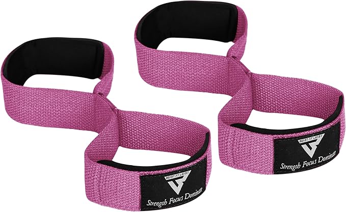 Weight Lifting Straps Figure 8, Anti Slip Strap with cuffs wrist Support for Gym Workout Deadlift Powerlifting Bodybuilding Weightlifting, Fitness Strength Training, Hand Bar Grip for Men
