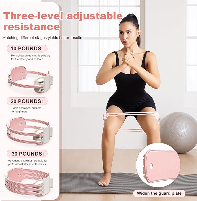 Adjustable Booty Bands-Resistance Bands for Legs Working Out-10/20/30lbs Exercise Workout Band with Carry Bag for Women & Men Physical Therapy, Home Fitness, Strength Training, Yoga