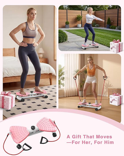 Waist Twister Machine Exercise, 326 lbs Ab Twister Board for Exercise, Home Gym, Balance Training & Fat Burning, Noiseless Workout Equipment for Women & Men - Twist Exercise Machine