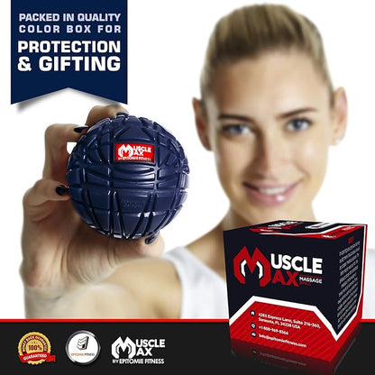 Epitomie Fitness Muscle Max Massage Ball - Therapy Ball for Trigger Point Massage - Deep Tissue Massager for Myofascial Release - Mobility Ball for Exercise & Recovery