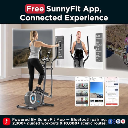 JLL Smart Upright Elliptical & Full-Body Cross Trainer – Compact, Low-Impact Cardio Machine for Home, Arm & Leg Workout, Whisper-Quiet, Heart Rate Monitor, Bluetooth with Fit App, Magnetic Resistance