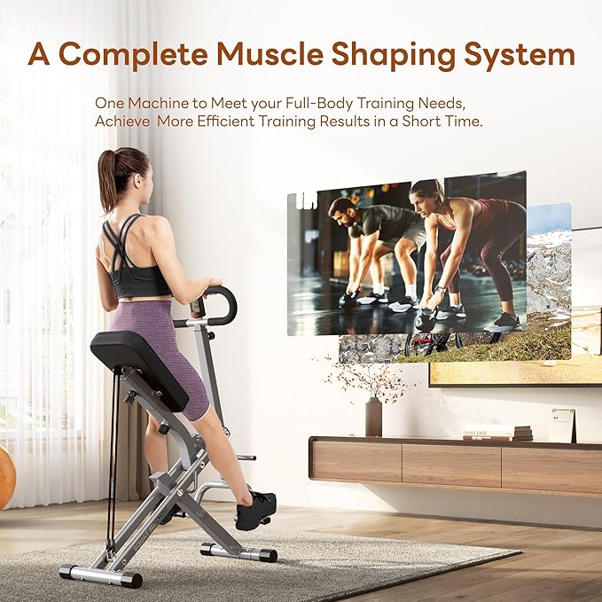 SogesPower Squat Machine for Home Gym, Squat Rowing Machine with Adjustable Resistance and Optional Full Motion, Squat Assist Trainer for Glutes & Legs Workout, Up to 330lbs