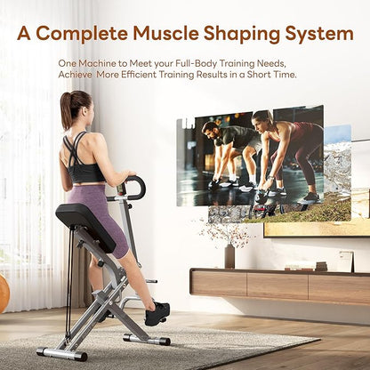 SogesPower Squat Machine for Home Gym, Squat Rowing Machine with Adjustable Resistance and Optional Full Motion, Squat Assist Trainer for Glutes & Legs Workout, Up to 330lbs