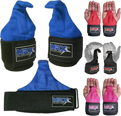 MRX Power Weight Lifting Straps Wrist Support Heavyduty Gym Training Bandage Cordura Hook Deadlifting Wraps