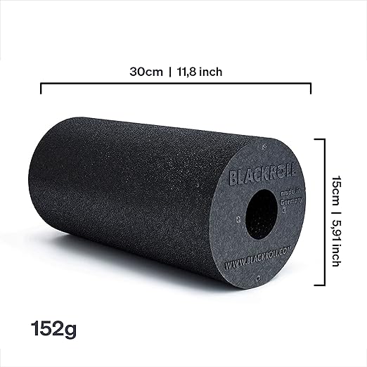 BLACKROLL - Standard Foam Roller - Myofascial Trigger Point Release, Back Massage, Perfect for Yoga, Home Workouts, Muscle Recovery, Black