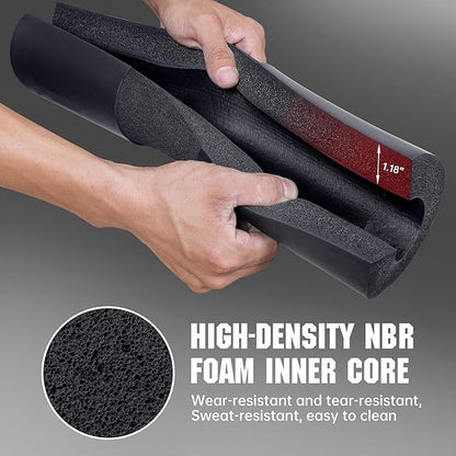 leikefitness Squat Pad - Foam Barbell Pad for Squats Cushion, Lunges & Bar Padding for Hip Thrusts - Standard Weight Bar Pad - Provides Cushion to Neck and Shoulders While Training