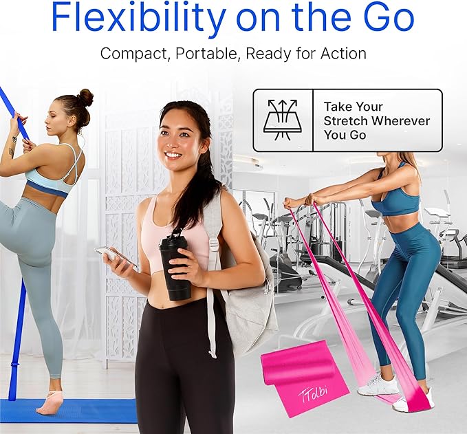 Stretching Strap with Door Anchor & Resistance Band – Leg Stretcher for Improving Flexibility & Splits – Ideal for Ballet, Dance, Cheer, Yoga & Gymnastics – Home Training Equipment for All Levels