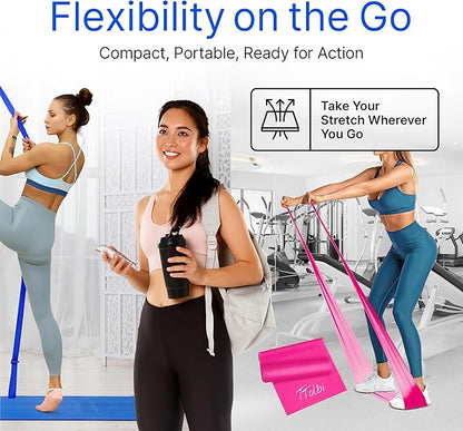 Stretching Strap with Door Anchor & Resistance Band – Leg Stretcher for Improving Flexibility & Splits – Ideal for Ballet, Dance, Cheer, Yoga & Gymnastics – Home Training Equipment for All Levels