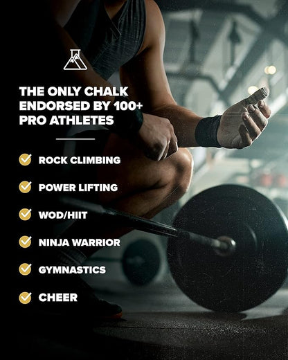 Friction Labs Premium Loose Climbing Chalk - High-Performance Hand Chalk with Superior Grip for Bouldering, Climbing, Weightlifting & More - Long Lasting & Skin Friendly Powdered Chalk