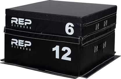 REP Fitness Stackable Soft Foam Plyo Box Set, Adjustable Plyometric Jump Box for Home Gym Workouts, Plyometric Jumping Platform for Exercise, Step Training, HIIT & CrossFit