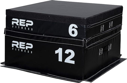 REP Fitness Stackable Soft Foam Plyo Box Set, Adjustable Plyometric Jump Box for Home Gym Workouts, Plyometric Jumping Platform for Exercise, Step Training, HIIT & CrossFit