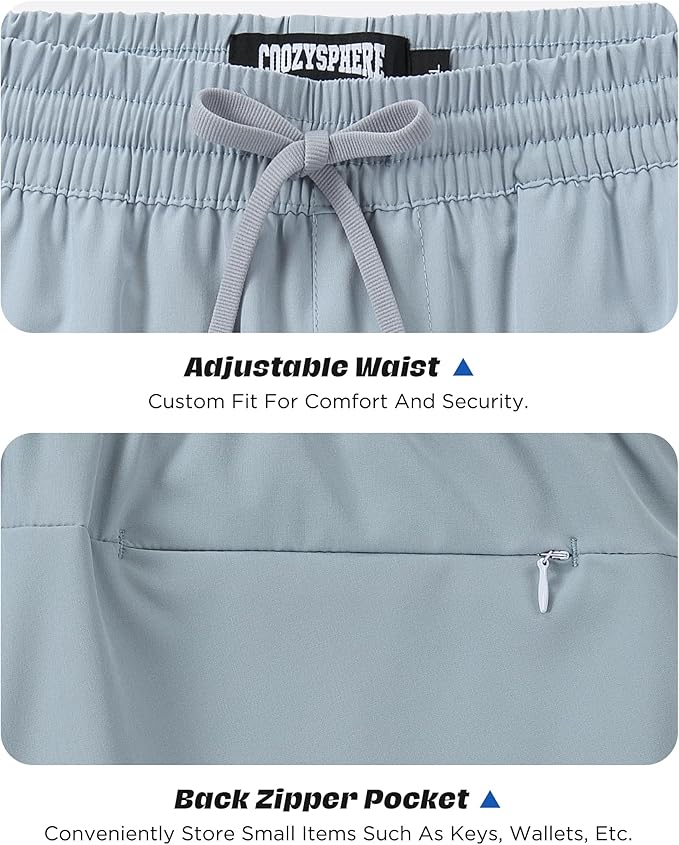 Men 2 in 1 Running Shorts with Compression Liner 5" 7" Quick Dry Workout Athletic Shorts with Pockets Towel Loop