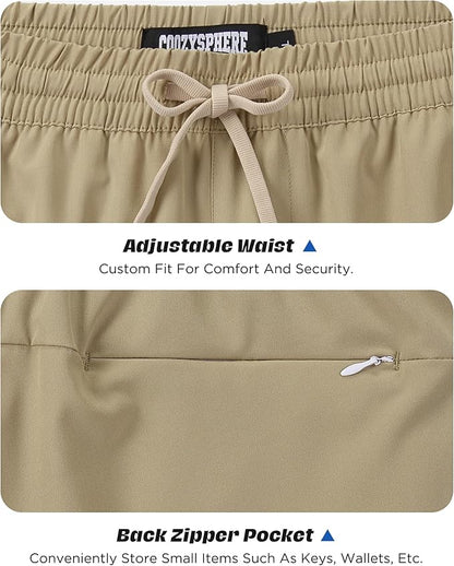 Men 2 in 1 Running Shorts with Compression Liner 5" 7" Quick Dry Workout Athletic Shorts with Pockets Towel Loop