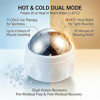 Massage Ice Roller Ball - Roller for Muscles Deep Tissue - Stays Cold for 6 Hours, Plantar Fasciitis Roller, Sports Fitness Relaxations Gift, Rapidly Relieve Muscle Pain and Tension