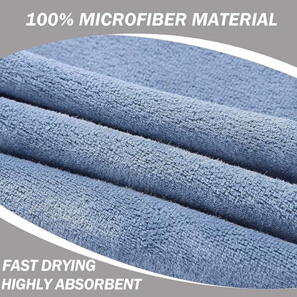 BOBOR Gym Towels Set, Microfiber Sports Towel for Men and Women, Super Soft and Quick-Drying 3-Pack Set Towel, for Tennis, Yoga, Cycling, Swimming (Blue 3 Pack, 14" x 29")