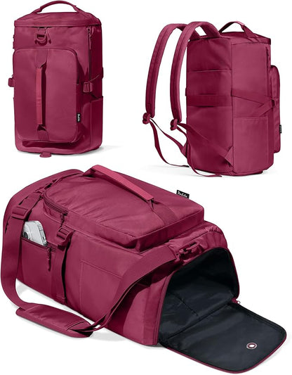 Gym Bag for Women with Shoe Compartment and Wet Pocket Convertible Gym Backpack workout Duffel Bag Multiple Pockets 30L