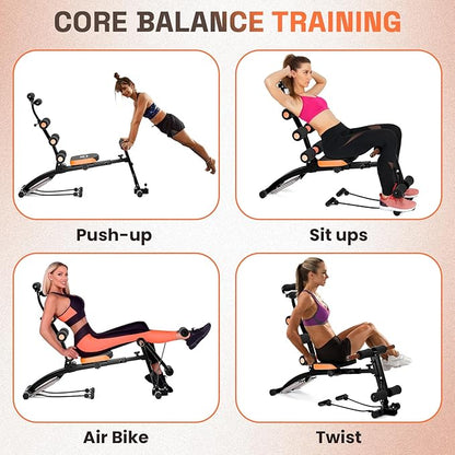 Multi Functional Adjustable Ab Trainer,Adjustable Ab Trainer Bench for Full Body Workout,Multi-Functional Sit Up Machine,Exercise Chair with 300 LBS Weight Capacity(US Fast Arrival)