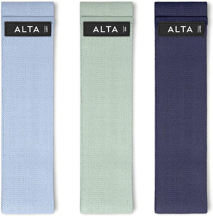 ALTA Booty Bands for Women - Premium Non-Slip Fabric Resistance Bands for Working Out - Cloth Resistance Bands for Legs, Fabric Exercise Bands, Leg Bands for Working Out Women, Looped Hip Bands Set