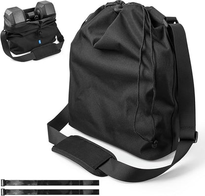 Xxerciz Dumbbells Carry Bag with Adjustable Strap, Portable Fitness Dumbbell Storage Bag Case, Gym Crossbody Bag with Soft Pad for Carrying 1 Pair Dumbbells - Each from 5 LBS to 20 LBS