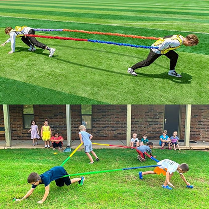 Elastic Fleece Cooperative Stretchy Band Integrations Dynamic Movement Exercise Stretchier Latex 12 Feet Creative Moving Prop for Group Activities Special Needs Large Motor Coordination