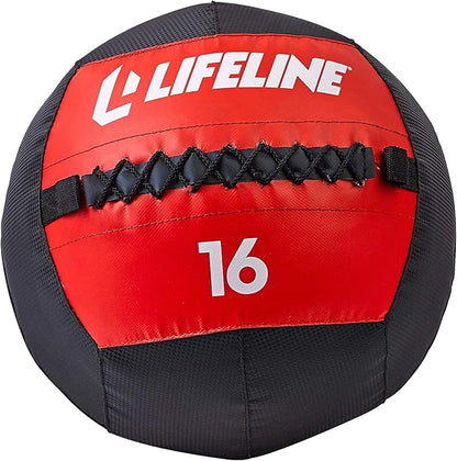 Lifeline Wall Ball Weighted Medicine Ball Core Strength with Sewn Exterior - Coordination, Stability, Cardio, Plyometrics, Crossfit
