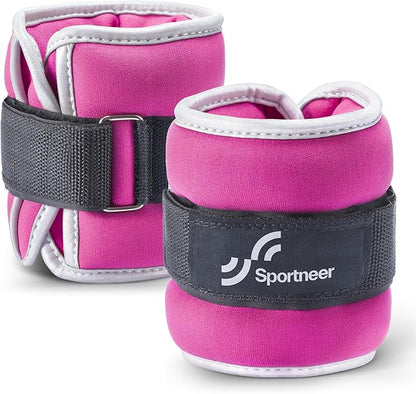 Sportneer Ankle Weights Wrist Weights Pair of 1/2/4/6/10 LBS for Men Women Kids Strength Training Wrist and Ankle Weights Set with Reflective Strips for Dancing Running Walking Fitness Workout Gym