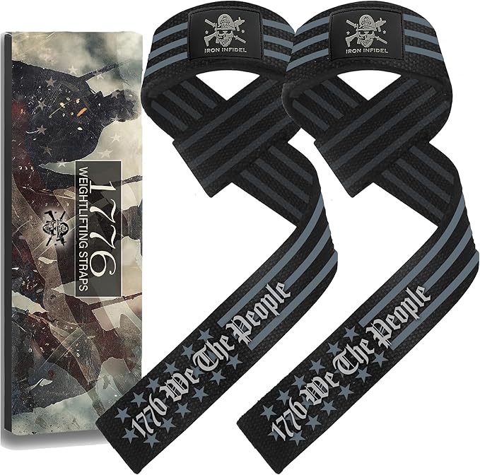 Iron Infidel Weight Lifting Straps - Wrist Straps for Weight Lifting, Deadlifting, Exercise, Crossfit, Strength Training, Olympic Lifts - Gym Straps for Grip Strength on Bar