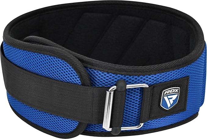 RDX Weight Lifting Belt, Curved Padded Back Lumbar Support, Fitness, Core Exercise Workout Bodybuilding Powerlifting Deadlifts Squats, Ladies Gents Men Women Home Gym Equipment