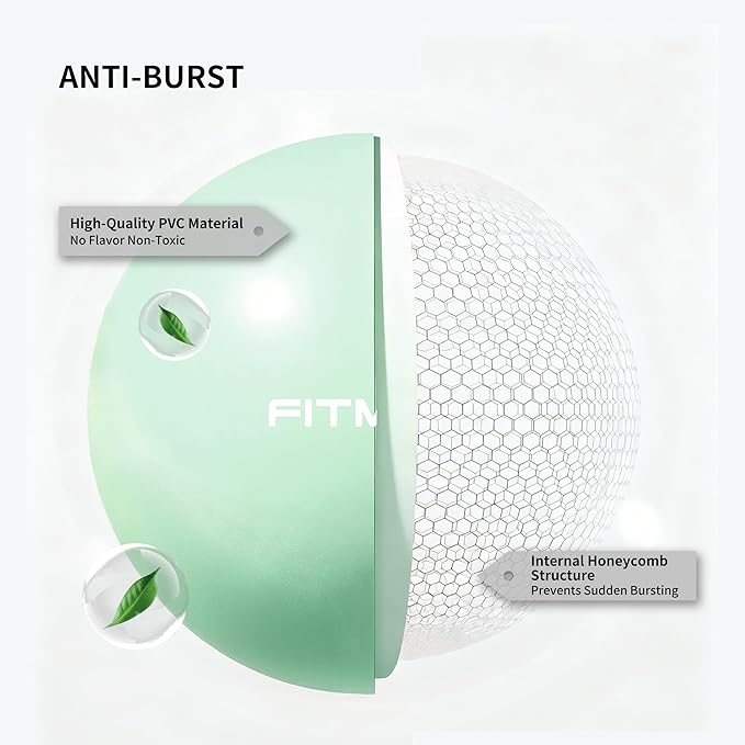 FITMIND_Pilates Ball 10 Inch Anti-Burst Slip Resistant Mini Yoga Ball for Fitness, Core Training, Physical Therapy, Balance, Stability, Stretching 200kg 440lbs Capacity