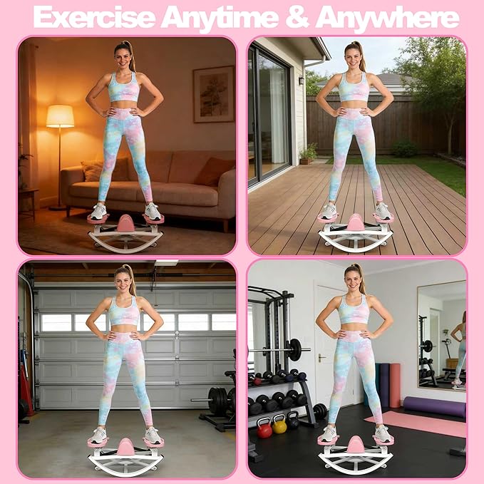 Rocking Stepper for Exercise at Home, 2026[New Vision] Motion Stair Stepper with Resistance Bands & Balance Board, Low-Impact Full Body Workout Equipment, Stable Structure Exercise Equipment