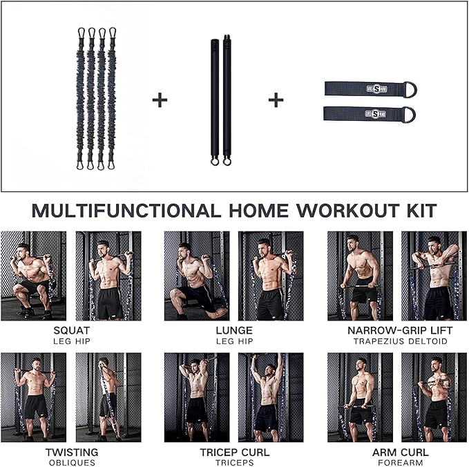Innstar Multi-Function Resistance Bands for Working Out, Push Up Exercise Bands Resistance Bands Set for Bench Press Gym Equipment, Home Workout, Travel Portable
