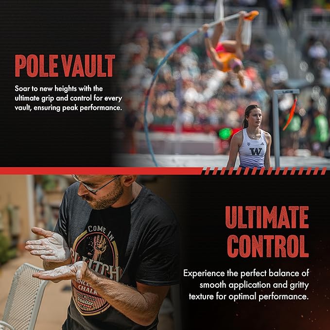 STYK Vaulter Magazine - Enhanced Liquid Chalk, No Mess, Work Out Chalk, Grip Boost, for Weightlifting, Gymnastics, Rock Climbing, Bodybuilding, Pole Vault, Crossfit, and More, Liquid Hand Chalk