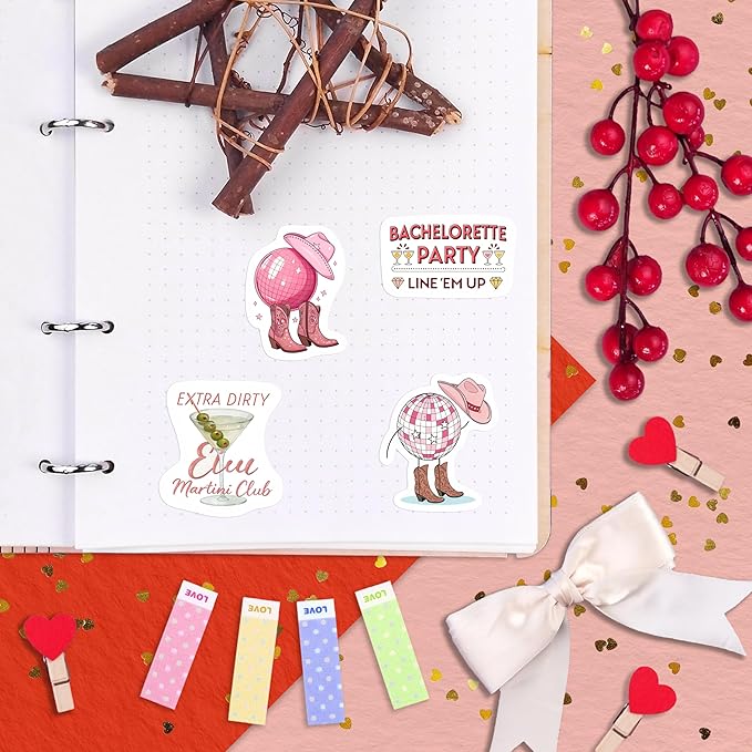 100Pcs Bachelorette Stickers for Scrapbooking, Bride Stickers for Water Bottle - Bachelorette Party Supplies - Gift for Women & Men