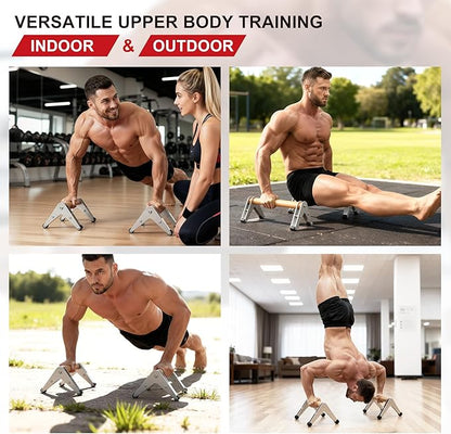 Push Up Bar - Heavy-Duty Stainless Steel Pushup Stands with Non-Slip Base, 500LB Capacity, Portable Home Gym Equipment for Strength Training & Floor Workouts