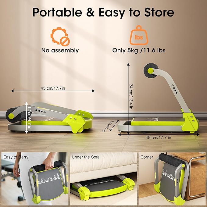 Ab Machine Ab Trainer - Sit Up Exercise Equipment& Core Machine, 4 Level Adjustable Resistance, Foldable Ab Crunch Machine for Home Gym Stomach Workouts