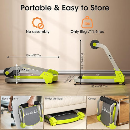 Ab Machine Ab Trainer - Sit Up Exercise Equipment& Core Machine, 4 Level Adjustable Resistance, Foldable Ab Crunch Machine for Home Gym Stomach Workouts