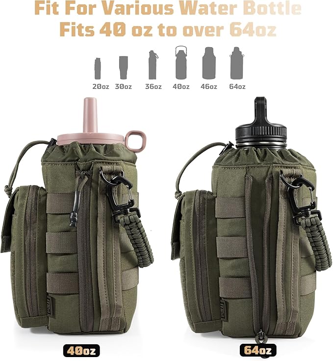Magnetic Gym Bag for Men,Magnetic Gym Water Bottle Bag with Phone Pockets&40 64oz Multiple Size, Water Bottle Holder with Adjustable Shoulder, Ideal for Fitness,Sports,Travel
