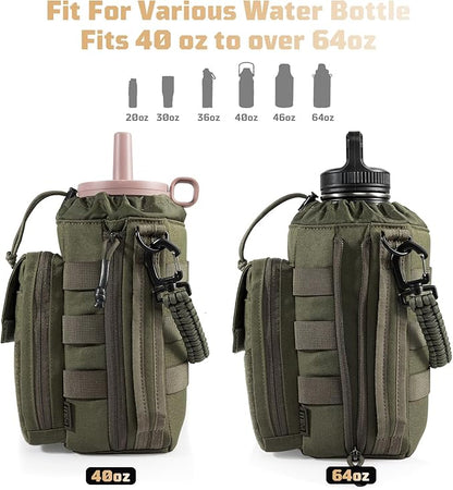 Magnetic Gym Bag for Men,Magnetic Gym Water Bottle Bag with Phone Pockets&40 64oz Multiple Size, Water Bottle Holder with Adjustable Shoulder, Ideal for Fitness,Sports,Travel