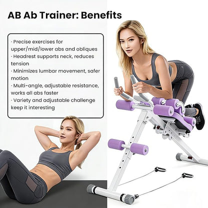 Ab Workout Equipment,6 in 1 Workout Equipment,Home Gym Equipment,Fitness equipment, Foldable, Knee Protection, Pulling the rope,WorkoutFor Stomach Workout,For Women/Men(350LB)