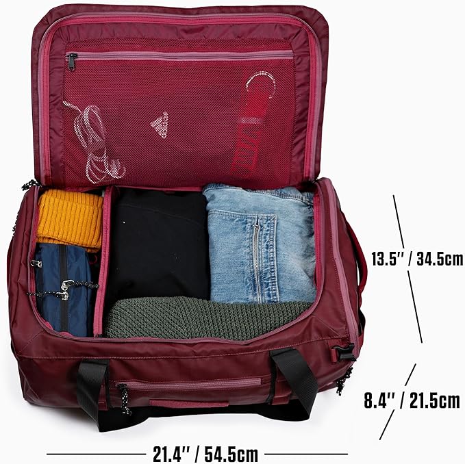 Utility Duffle Bag 40L, Convertible Backpack for Travel, Gym & Commute, Water Repellent